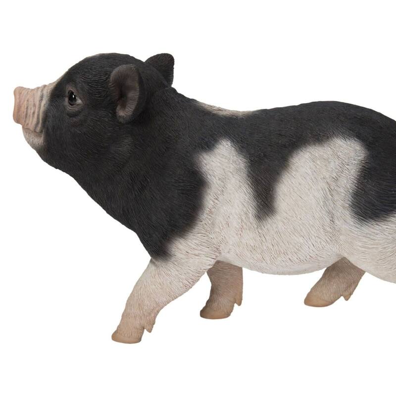 8.5" Standing Baby Piglet Outdoor Garden Statue
