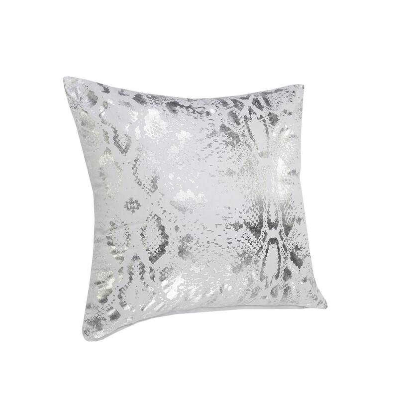 Sevita Metallic Snakeskin Throw Pillow, Single or Set of 2