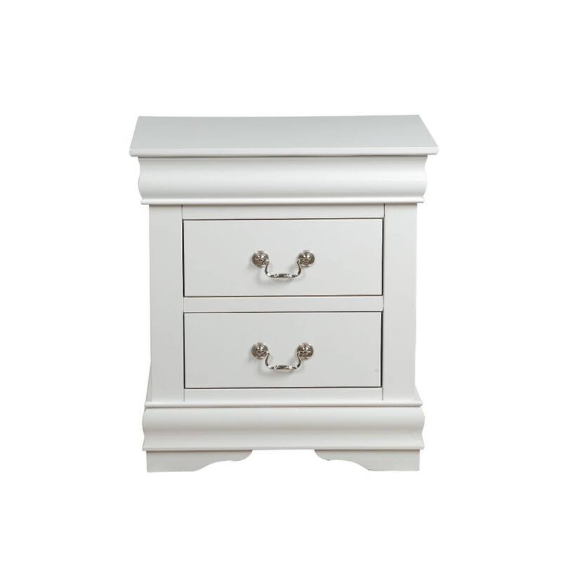 Solid Pine Nightstand with 2 Drawers