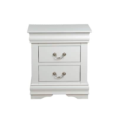 Solid Pine Nightstand with 2 Drawers