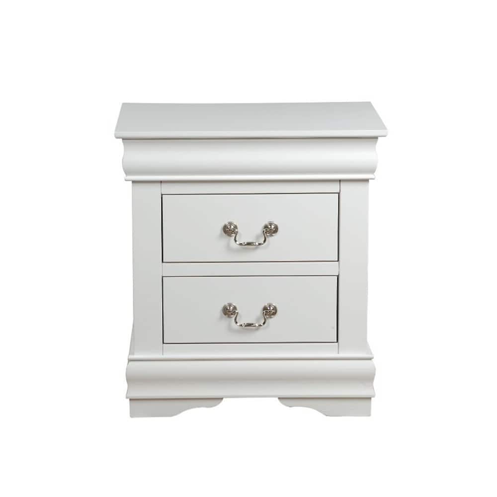 Solid Pine Nightstand with 2 Drawers