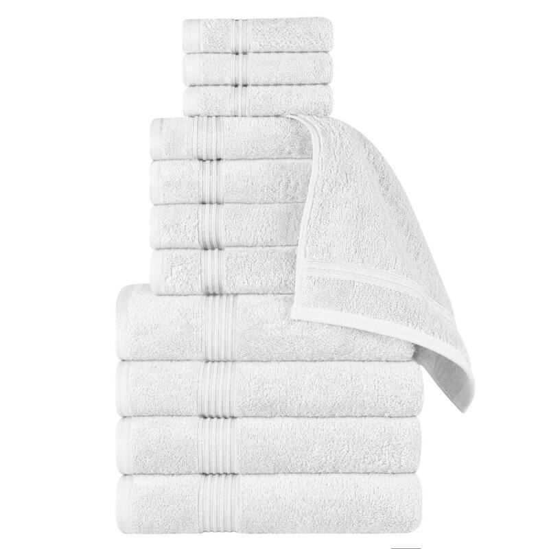 Superior Heritage Egyptian Cotton Absorbent 12-Piece Towel Set