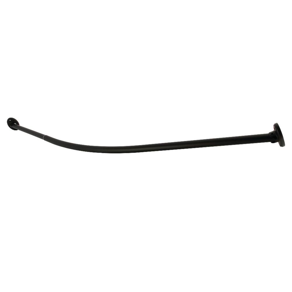 Kingston Brass Edenscape 72-Inch Stainless Steel Single Curved Shower Curtain Rod