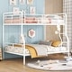 preview thumbnail 2 of 71, Full XL Over Queen Metal Frame Bunk Bed with Ladder and Guardrails