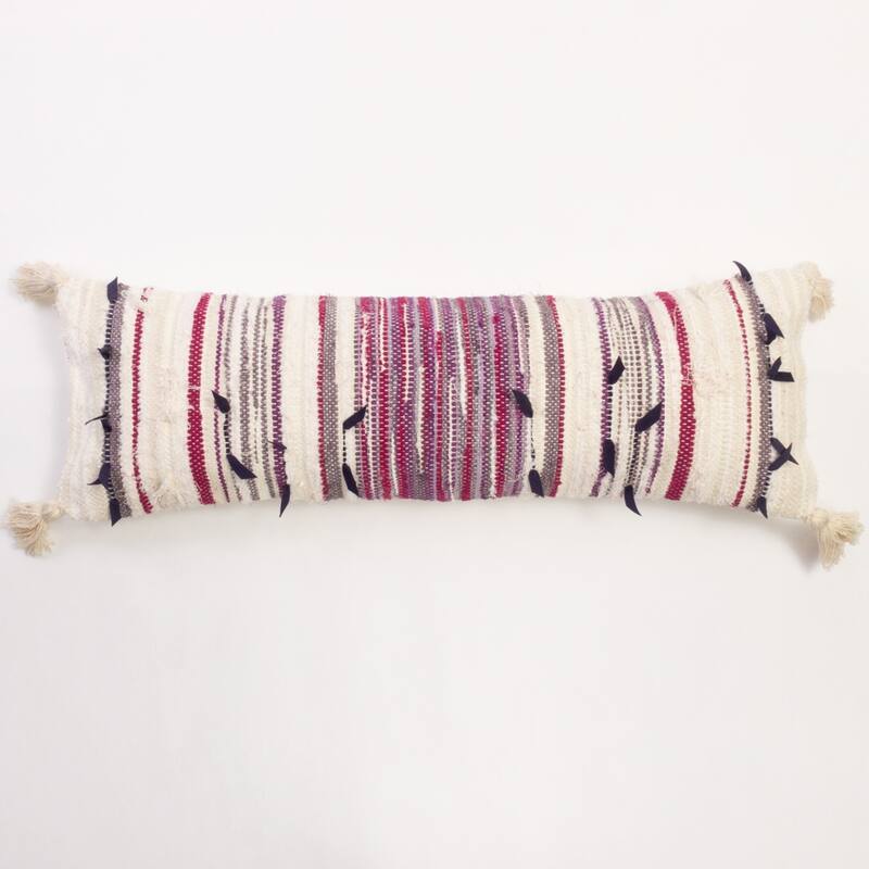 Laela Multicolor Cotton Extra Long Bolster Pillow Bed Bath & Beyond