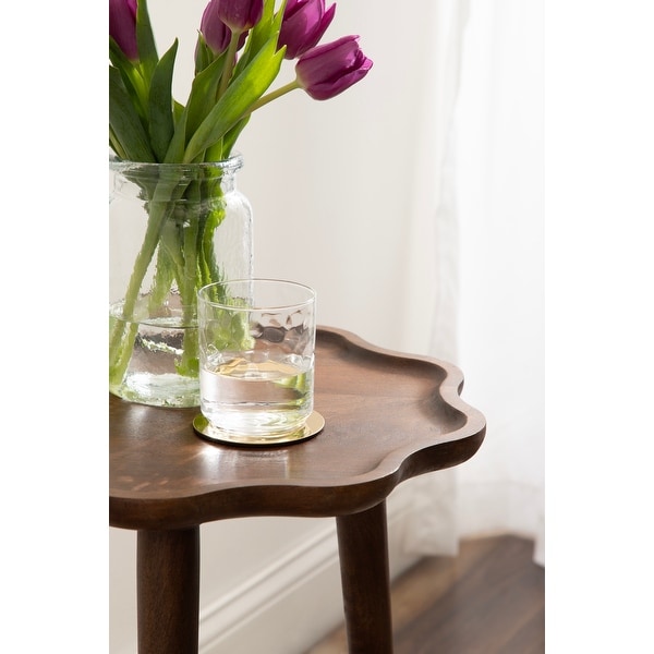 Kate and Laurel Alezar Scallop Wood Side Table - Bed Bath & Beyond