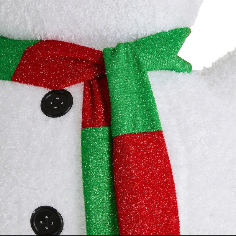94.5"H Christmas 3D Foldable Fabric Snowman Lighting Decor