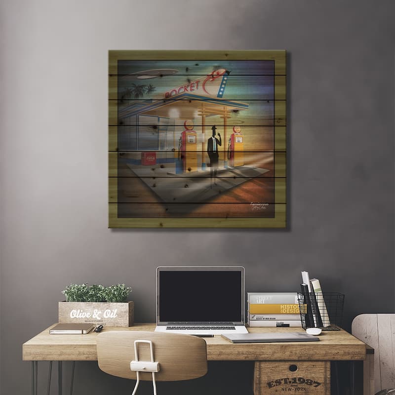 Rendevous Print On Wood by Jeffrey Coleson - Multi-Color