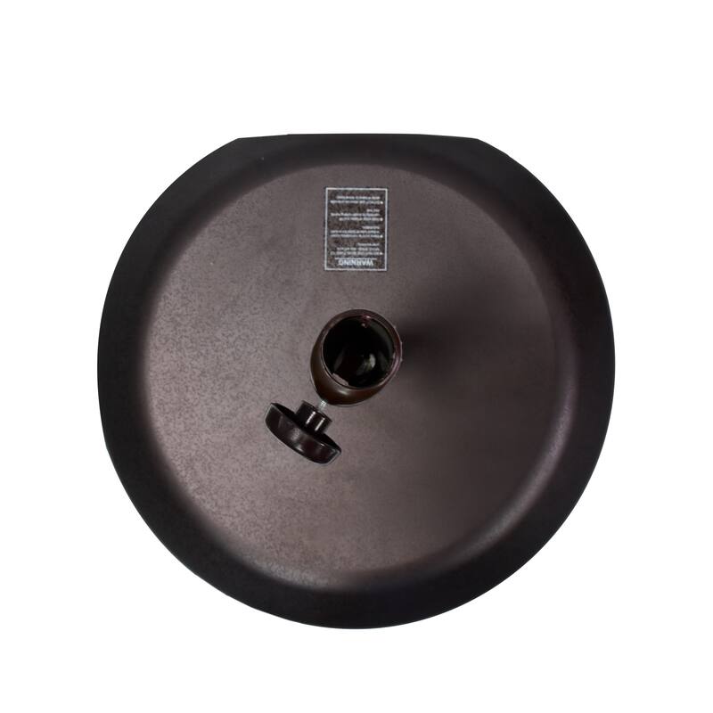 North Bend 75-pound Round Concrete Weighted Powdercoated Steel Umbrella Base With Wheels by Havenside Home
