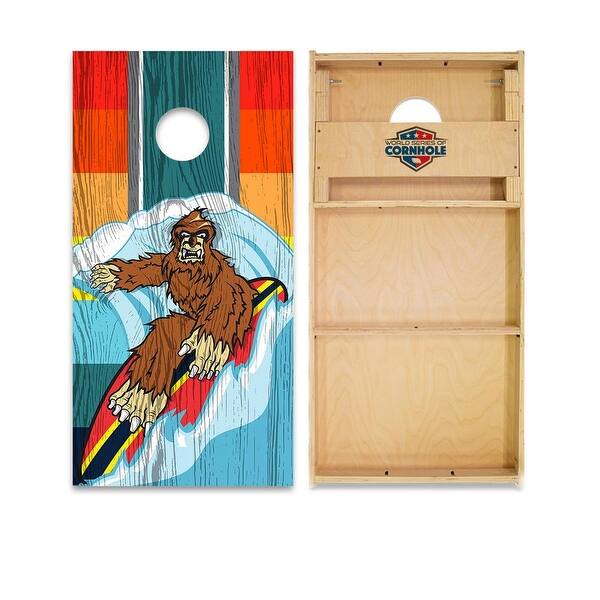 slide 2 of 6, Riding Waves Sasquatch Regulation 2x4 Cornhole Board Set All-Weather - Include Carrying Case