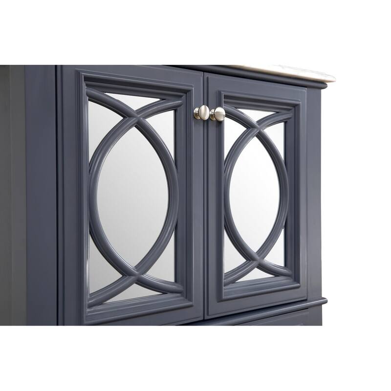 KitchenBathCollection Olivia 30" Bathroom Vanity with Carrara Marble Top