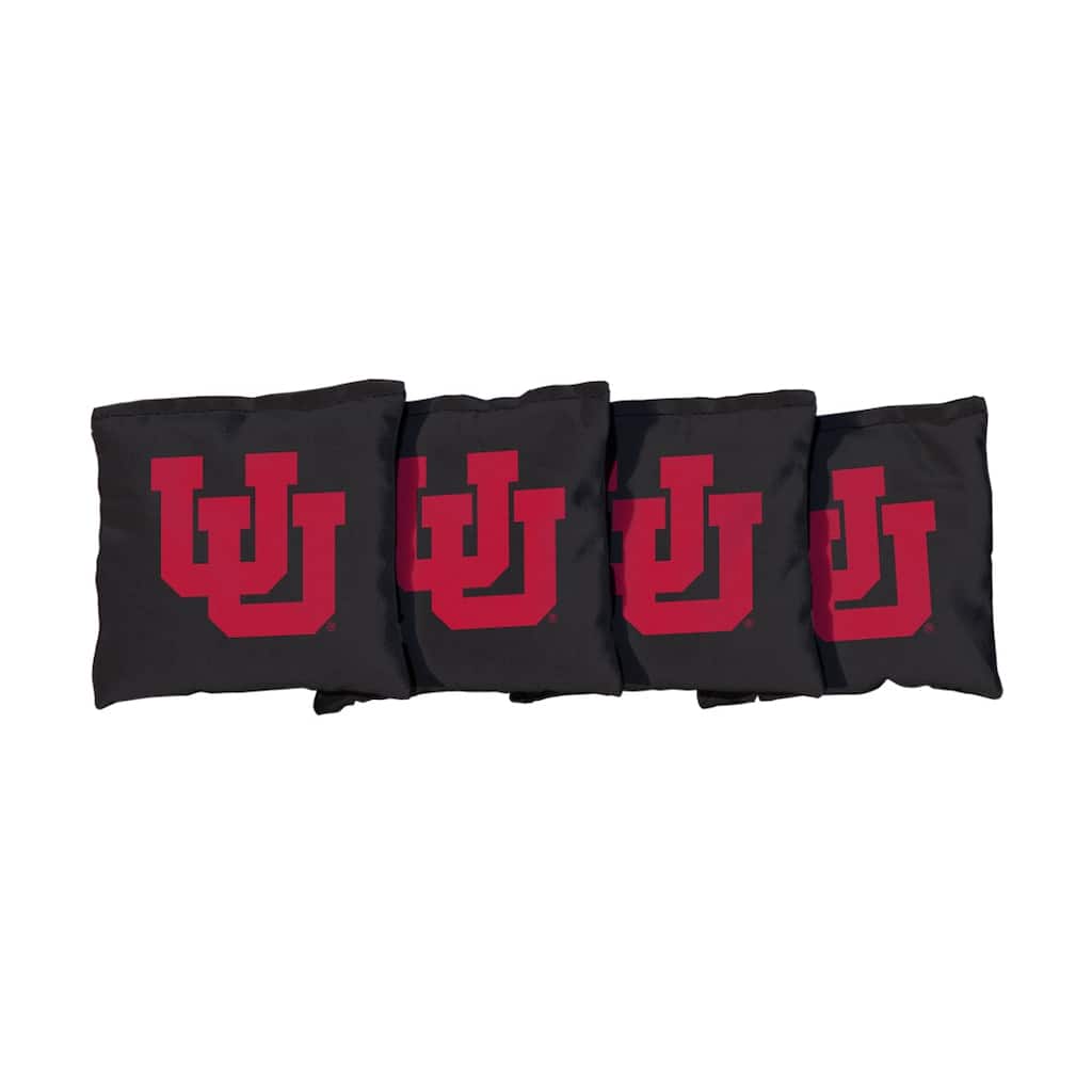 Utah University Utes Black Cornhole Bags