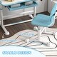 preview thumbnail 4 of 12, Ergonomic Kids Desk and Chair Set with Adjustable Height, Tilt Desktop, and Storage Features