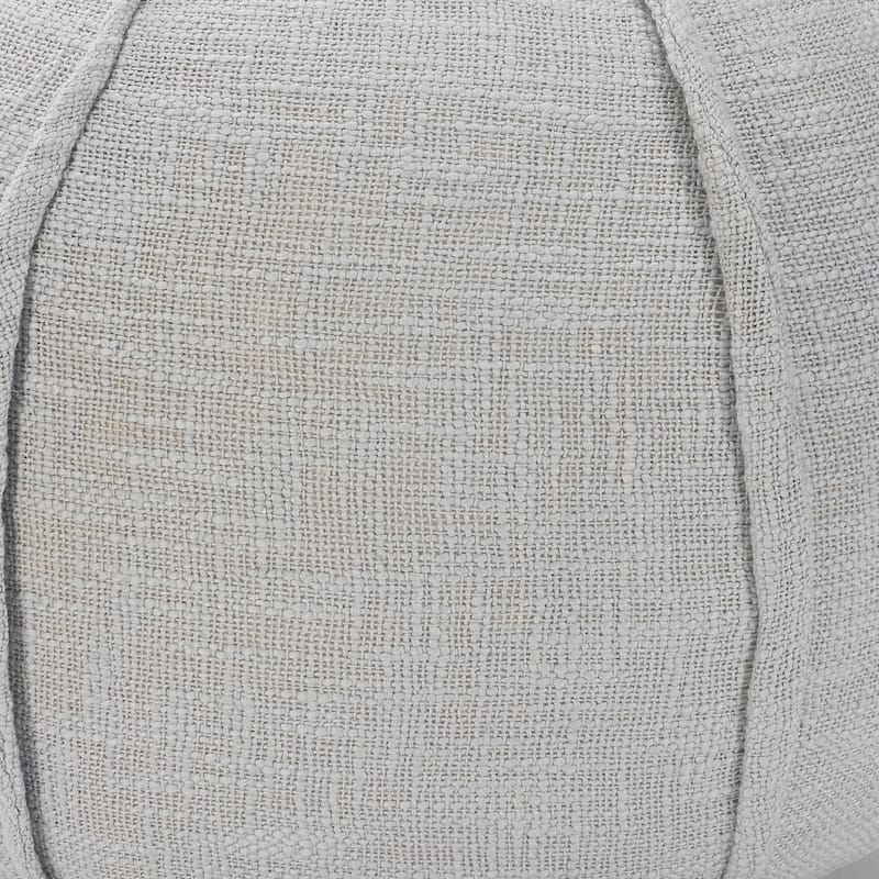Sevita Handcrafted Solid Gray Pleated Pouf