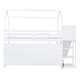 preview thumbnail 14 of 13, White House Twin Size Loft Bed with Slide, Storage Shelves, Climbing Ramp, and Adjustable Light for Fun and Safety
