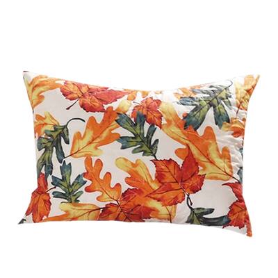 20 X 26 Autumn Floral Print Pillow Sham with Polyester Filling, Multicolor