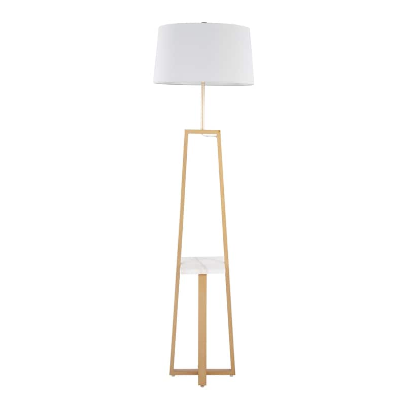 Silver Orchid Pugo Shelf Floor Lamp