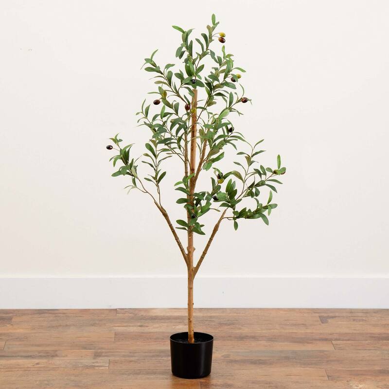 Artificial Olive Potted Tree - 4' - Green