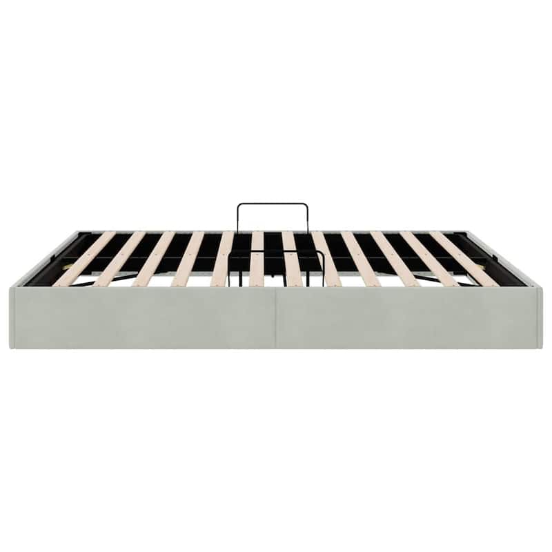 vidaXL Storage Bed with Mattress in Velvet