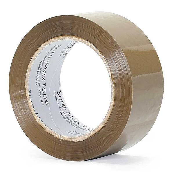 Shop Sure Max Premium Carton Packing Tape 2 0 Mil 165 Feet 55 Yards Brown Tan 6 Rolls Overstock 22902807
