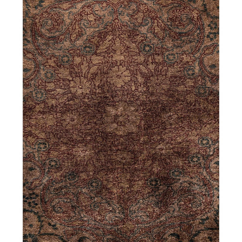 Overdyed One-of-a-Kind Hand-Knotted Area Rug - Brown - 9' 3" x 11' 9"
