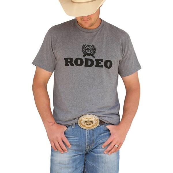 Cinch Western Shirt Mens S/S Basic Rodeo Tee Heather Gray - Heather ...