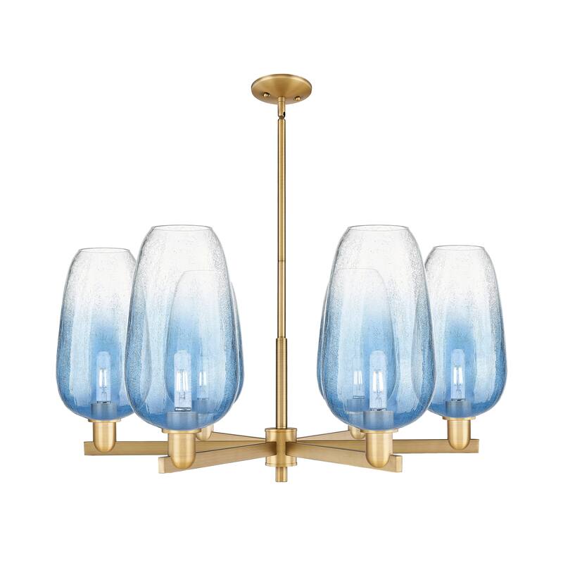 Innovations Lighting Downtown Urban - Brookhaven Flute - 6 Light 24" Stem Hung Chandelier