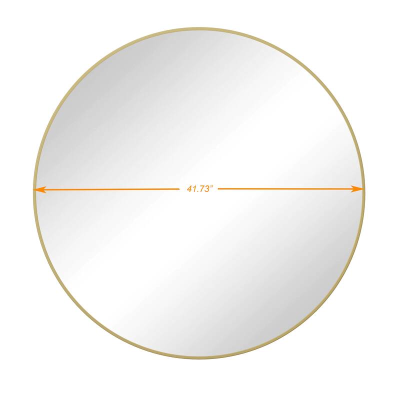 42 Inch Circular Mirror Metal Framed Round Mirror,Vanity Mirror