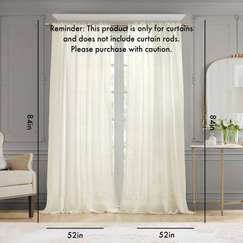 Embroidery Curtain Panel