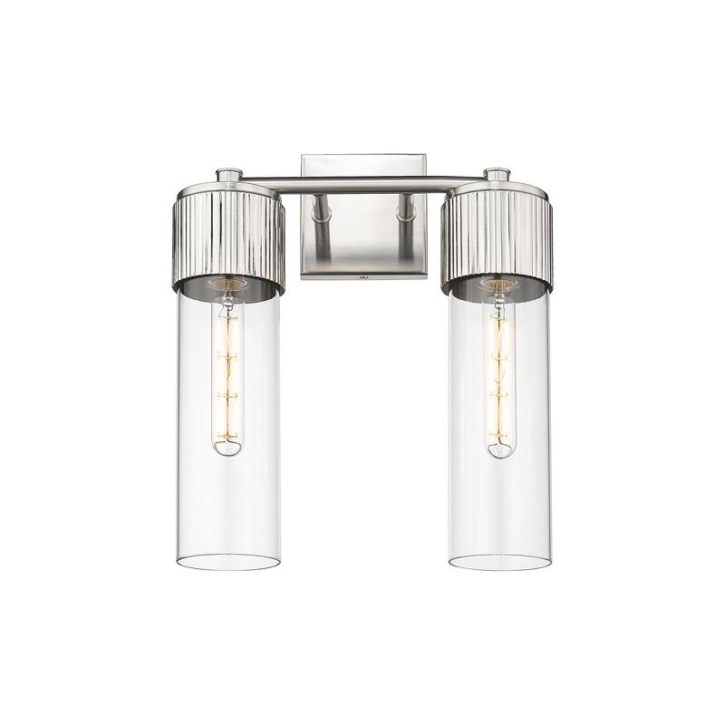 Innovations Lighting Bolivar - 2 Light 12" Wall-Mounted Sconce - Clear/Satin Nickel