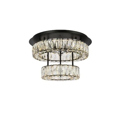 Indigo Home 18 inch LED double flush mount in black