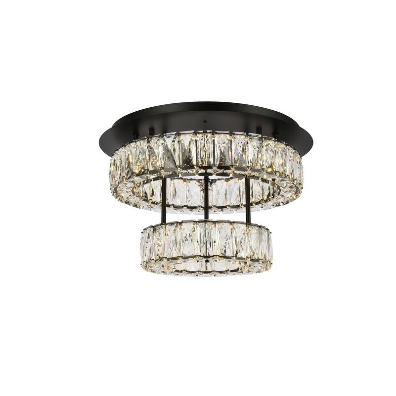 Indigo Home 18 inch LED double flush mount in black