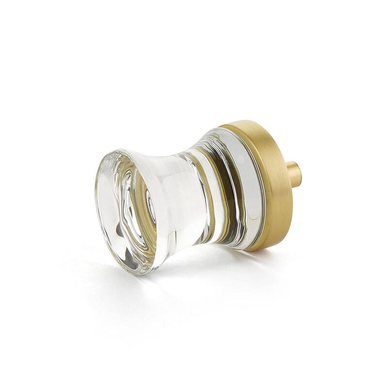 Schaub and Company City Lights 1-1/8" Contemporary Hourglass Concave - Satin Brass
