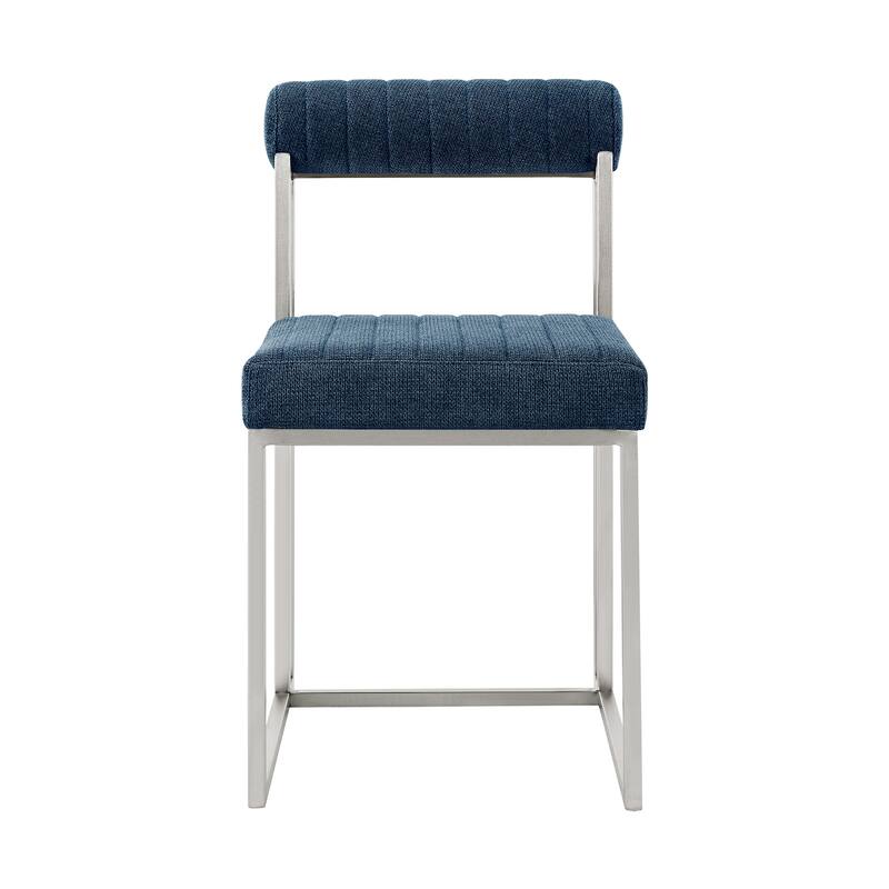 Anastasia Modern Upholstered Metal Dining Chairs - Set of 2