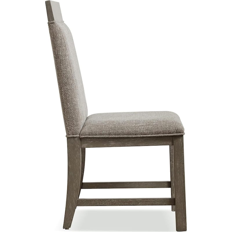 Transitional Gray Finish Upholstered Side Chairs