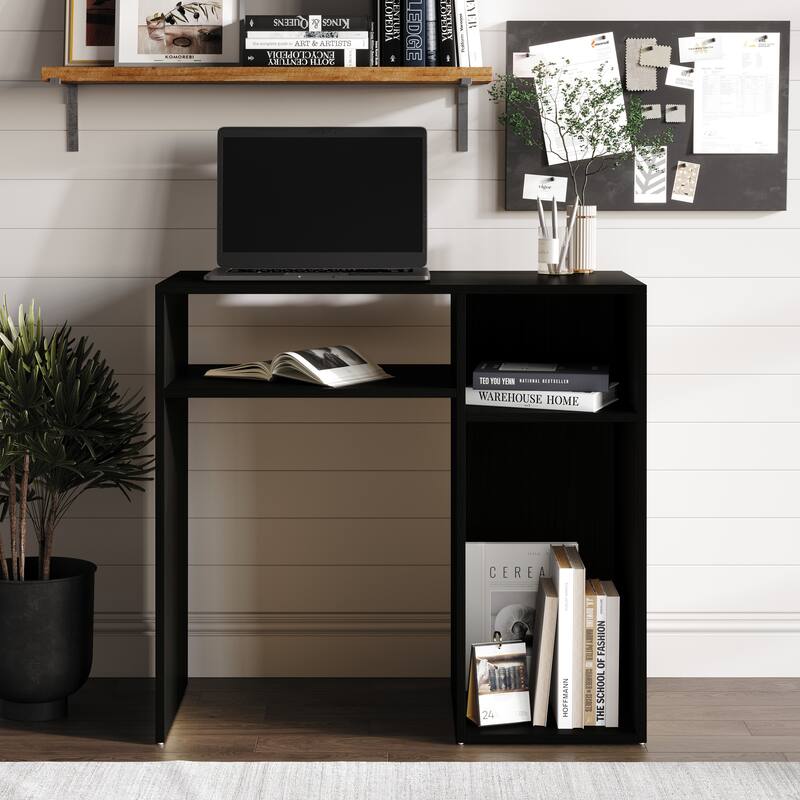 CraftPorch Classic Writing Table with Shelf Cabinet