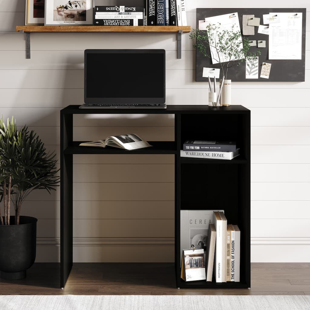 CraftPorch Classic Writing Table with Shelf Cabinet