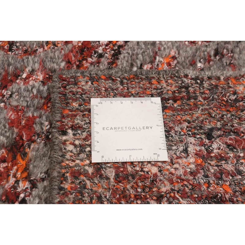 ECARPETGALLERY Hand-knotted Tangier Taupe Viscose, Wool Rug - 5'3 x 7'6