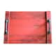 Farmhouse Noodle Board Rustic Wood Stove Top Cover with Handles - red