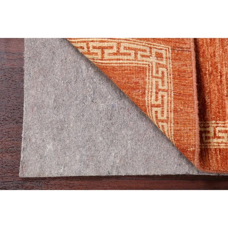 Orange Gabbeh Kashkoli Oriental Runner Rug Hand-knotted Wool Carpet - 2'6" x 8'8"