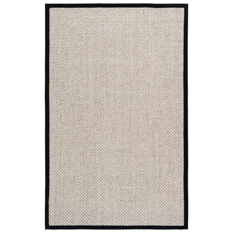 SAFAVIEH Natural Fiber Bohuslava Farmhouse Sisal Rug - 6' x 9' - 6' x 9' - Marble/Black
