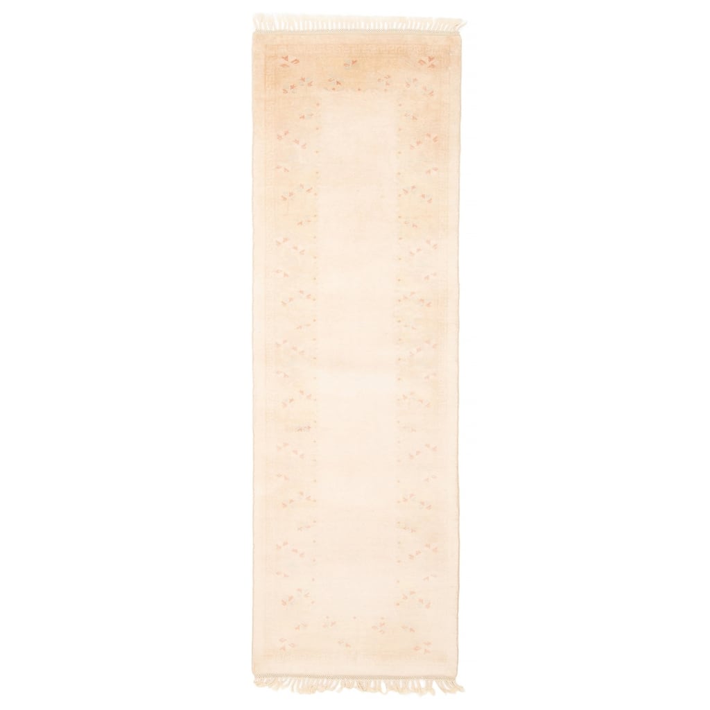 ECARPETGALLERY Hand-knotted Color Transition Beige Wool Rug - 2'8 x 8'4