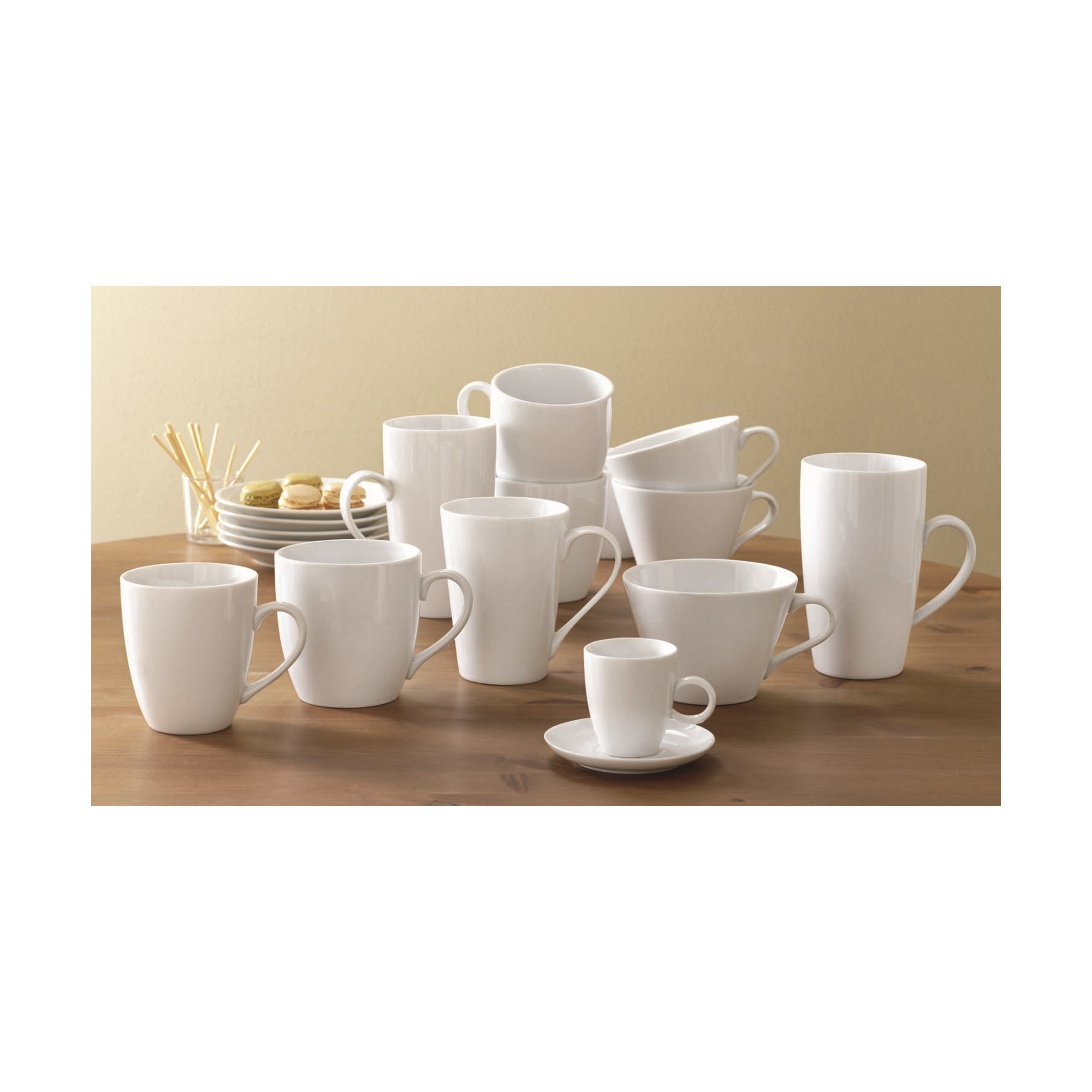 White Stoneware Coffee Hot Coco Tea Dishwasher Safe Mug, 20 oz. - Overstock  - 39101998