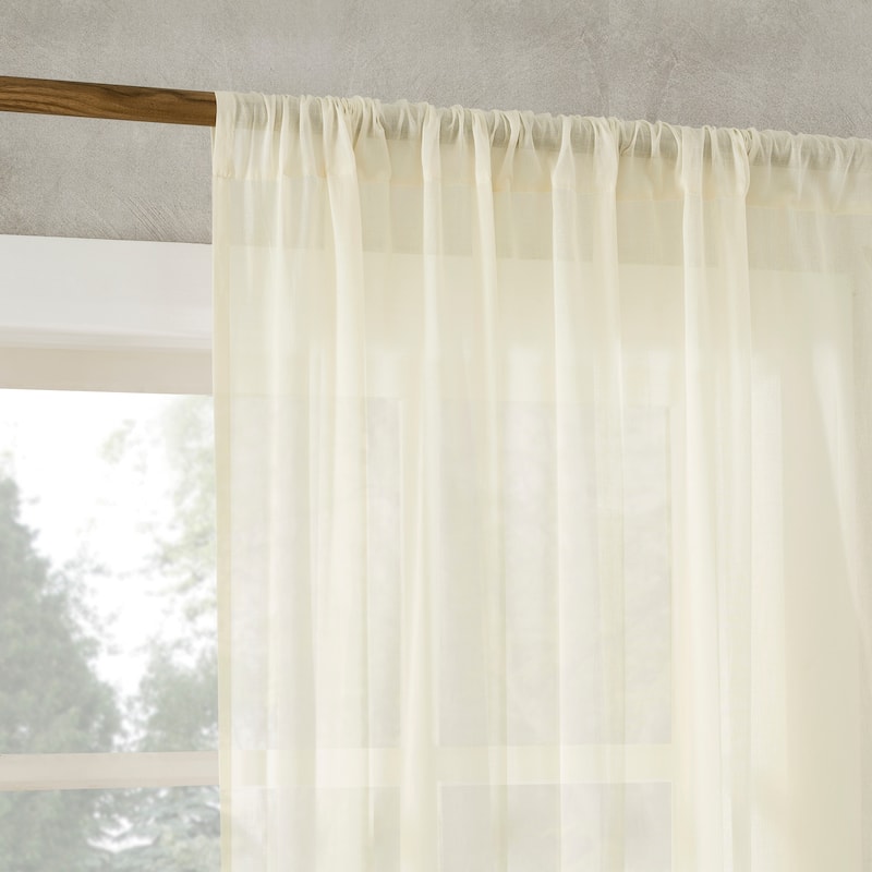 Archaeo Cotton Sheer Curtain, Single Panel