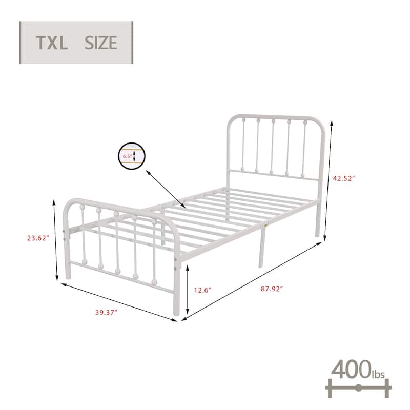 Alazyhome Sturdy Metal Platform Bed Frame
