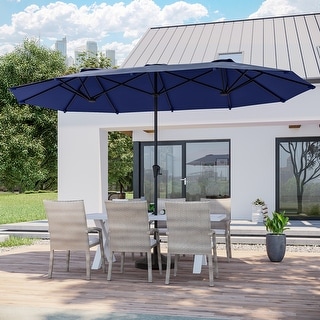 BONOSUKI 13 x 7.2Ft Double-Sided Patio Umbrella with Large Canopy ...