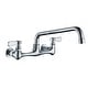 preview thumbnail 1 of 17, Vibrantbath Kitchen Faucet Wall Mount Swivel Spout 2 Handle Restaurant Chrome