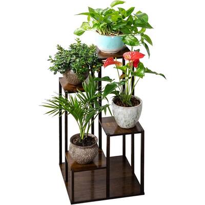 Bamboo Plant Stand, Flower Pot Stand, Indoor Outdoor Flower Display Stand