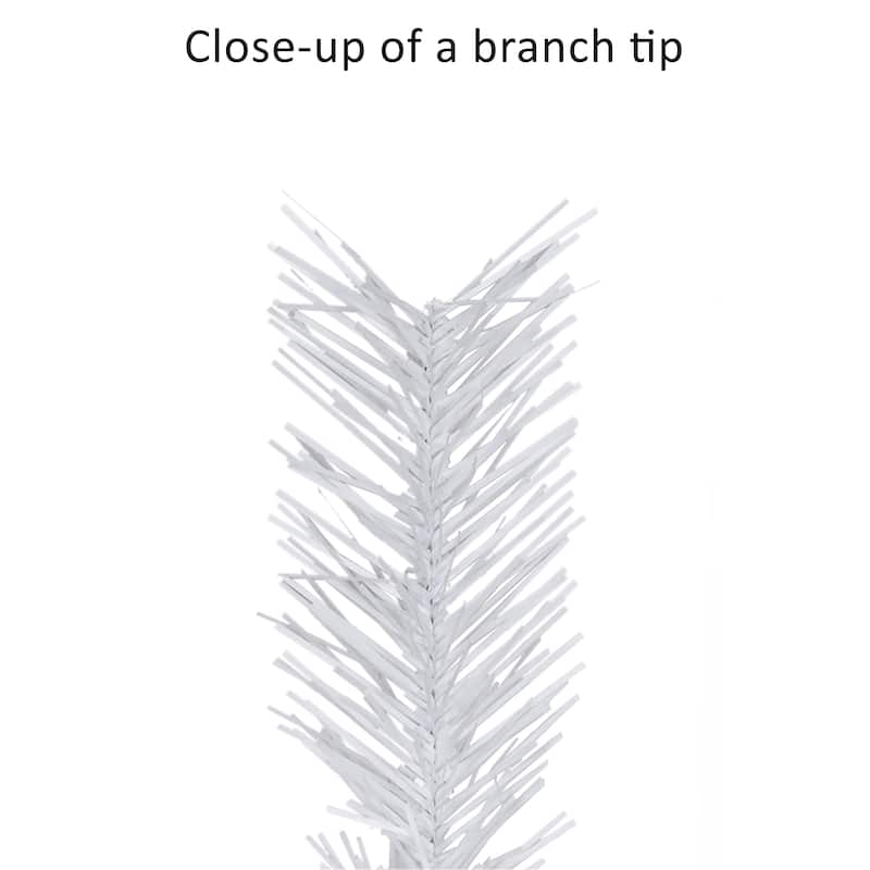 Puleo International 3 ft. Pre-Lit White Snow Ridge Artificial Fir Tree
