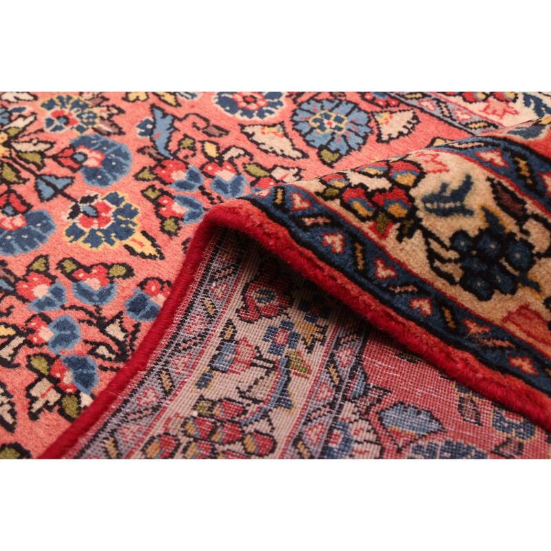 ECARPETGALLERY Hand-knotted Anadol Light Red Wool Rug - 2'4 x 7'7